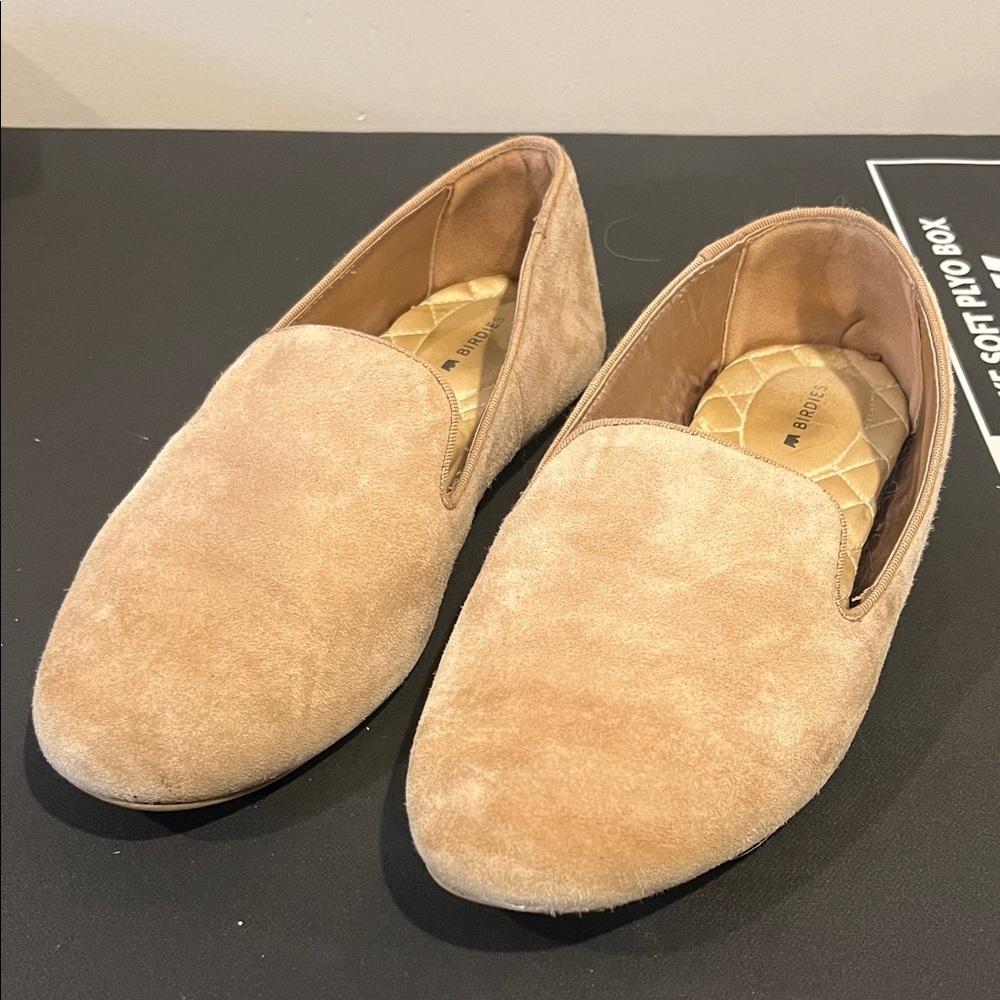 Birdies Tan Suede Loafers